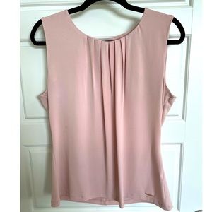 Calvin Klein Size L Blush Sleeveless Blouse